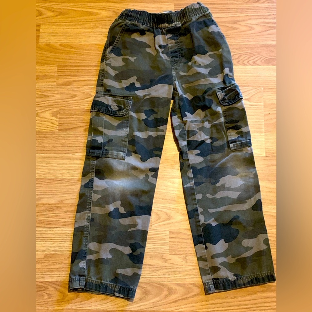 EST 1989 Place Camouflage Stretch Waist Cargo Pants - Size 8 - Green/Black/Tan